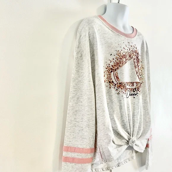 🆕Girls Justice Sequin CHEER Graphic Long Sleeve Tee - Picture 6 of 13